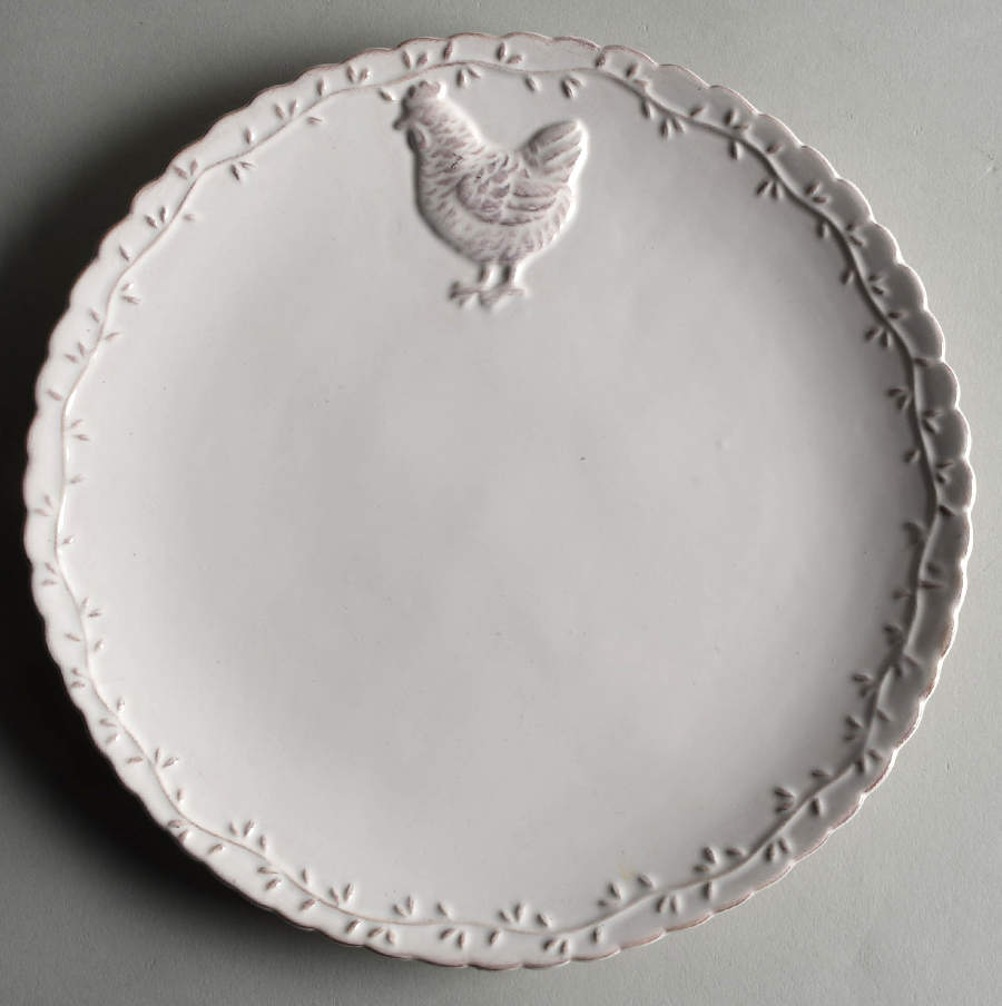 Antiqued Hen Luncheon Plate by Pfaltzgraff-1