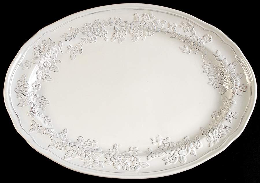 Antique Tea Rose 16" Oval Serving Platter by Pfaltzgraff-1