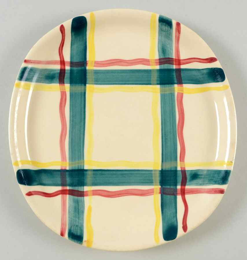 Heather Plaid Dinner Plate by Purinton-1
