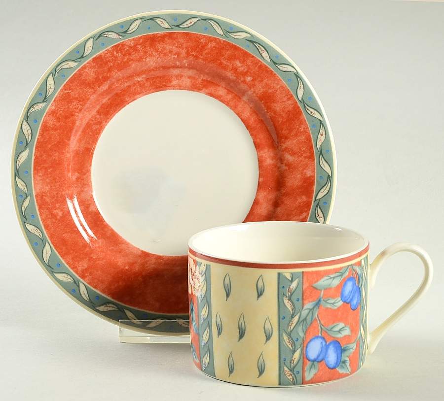 Provence Flat Cup & Saucer Set by PTS Intl (Coventry, Interiors)-1