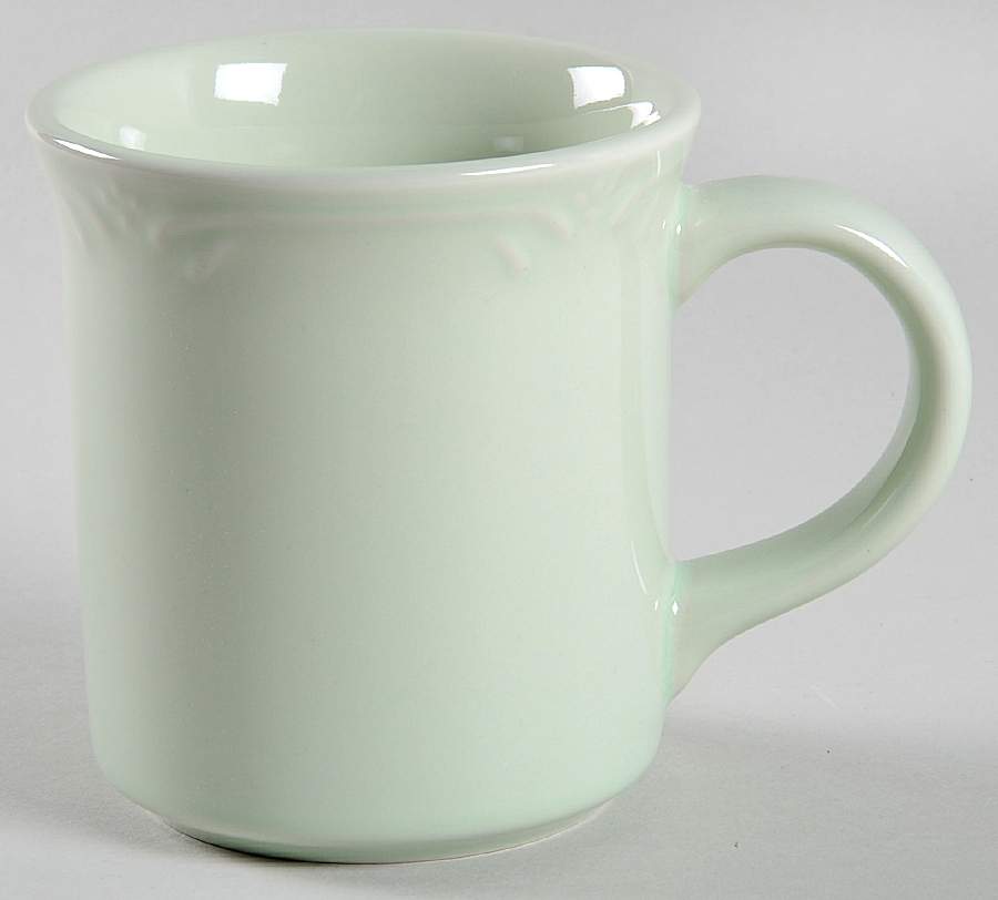 Filigree Sage Green Mug by Pfaltzgraff-1