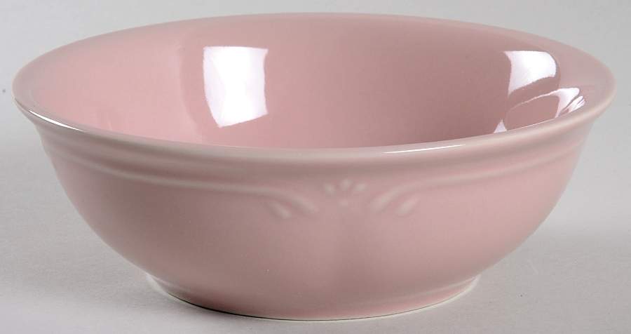 Filigree Pale Pink Soup/Cereal Bowl by Pfaltzgraff-1