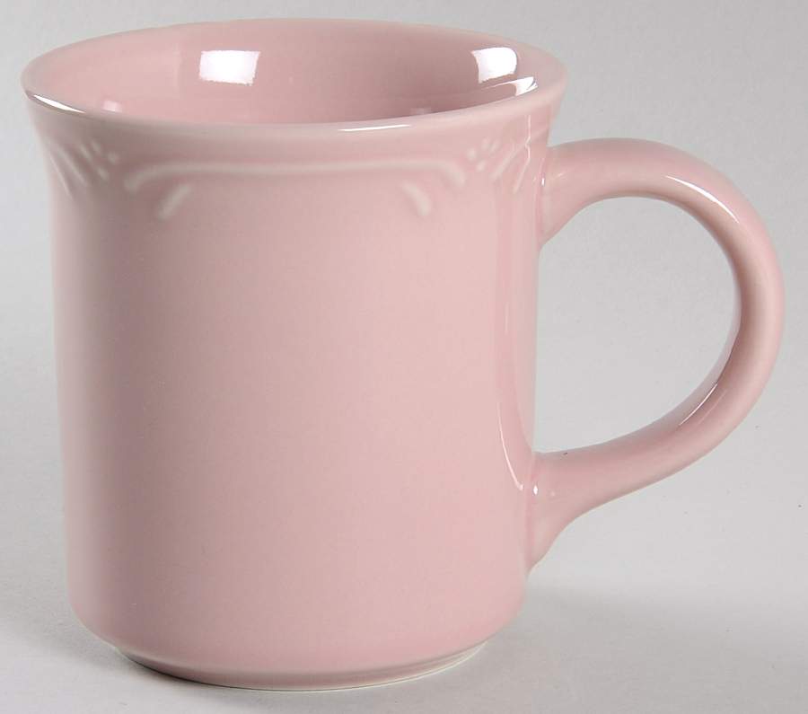 Filigree Pale Pink Mug by Pfaltzgraff-1