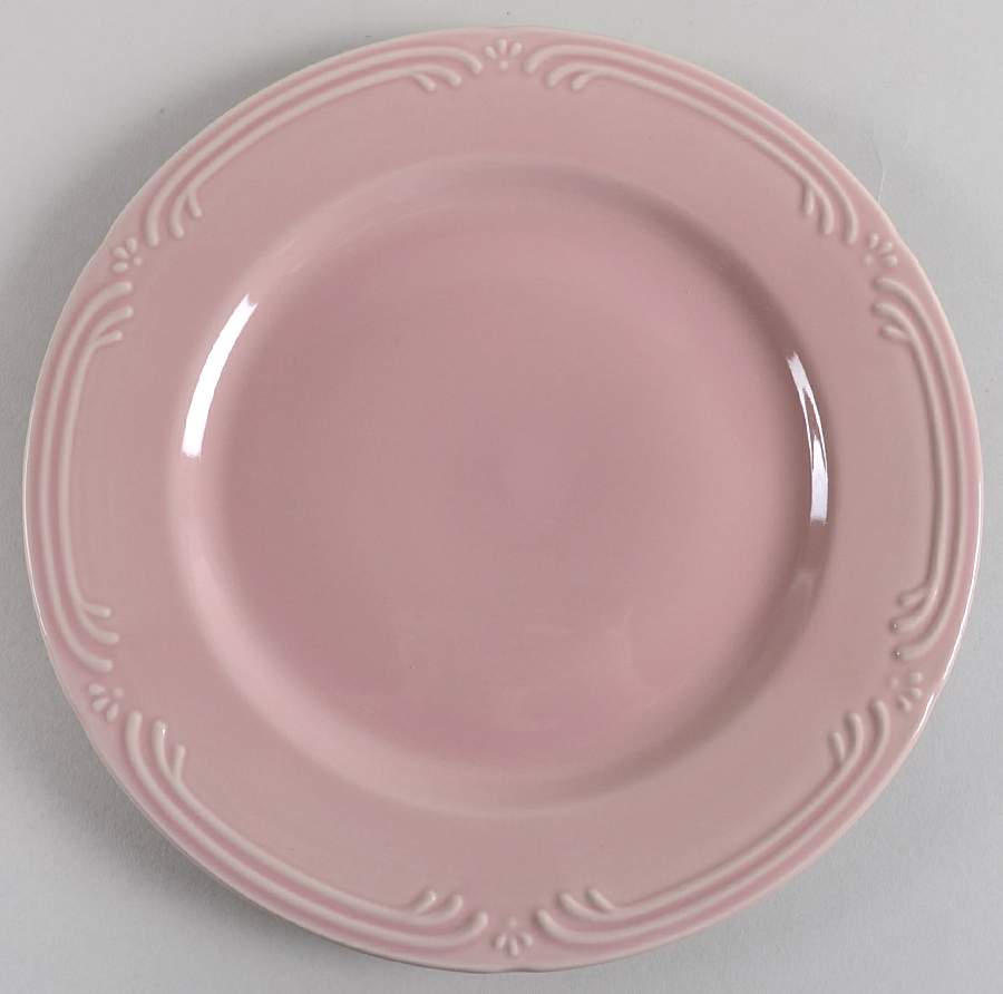 Filigree Pale Pink Dinner Plate by Pfaltzgraff-1
