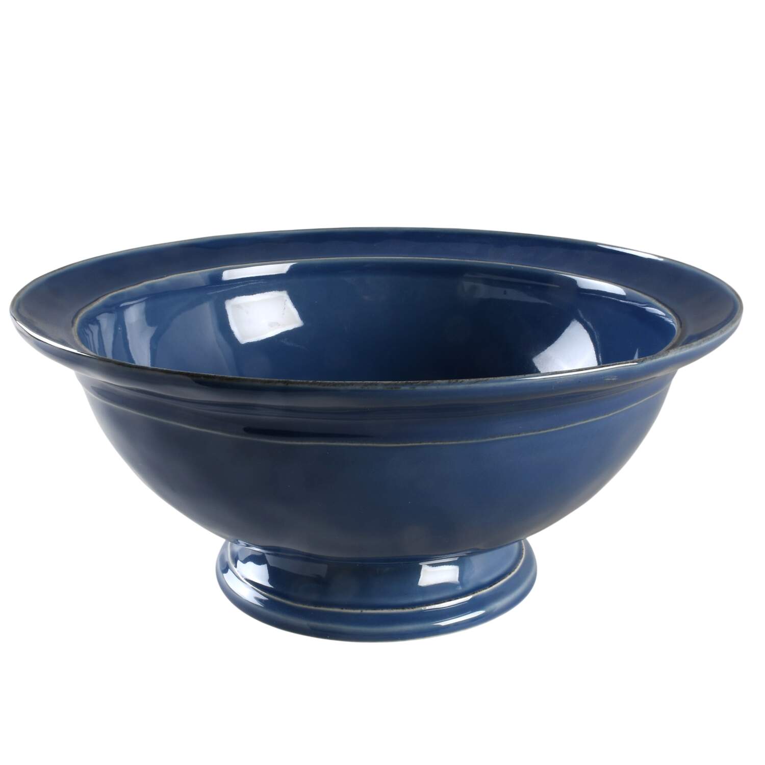 Cambria Ocean Blue Bowl-Footed 14" by Pottery Barn China-1