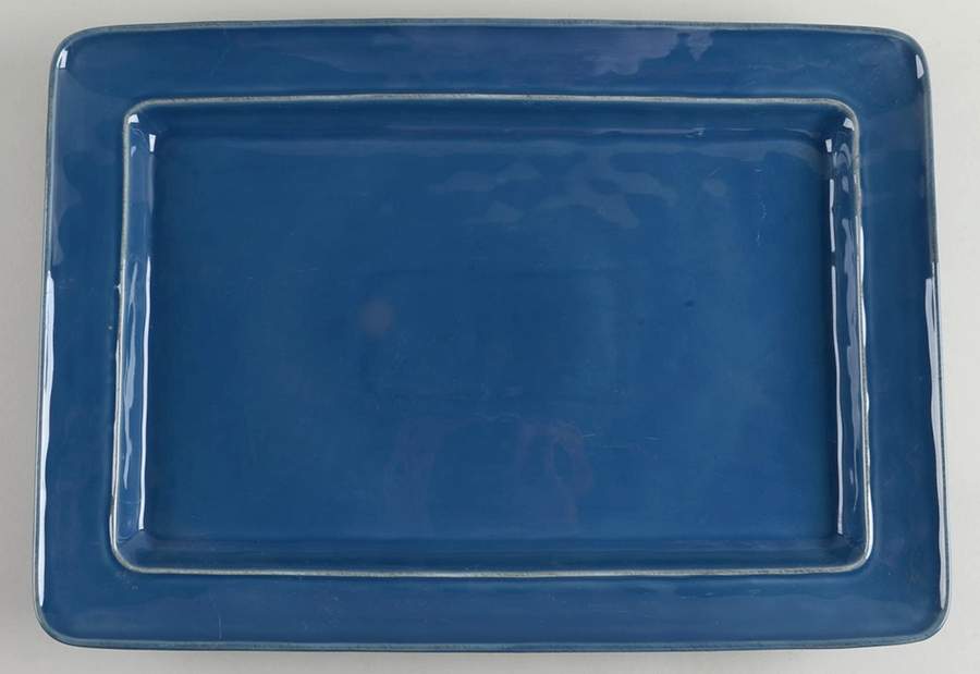 Cambria Ocean Blue 16" Rectangular Serving Platter by Pottery Barn China-1