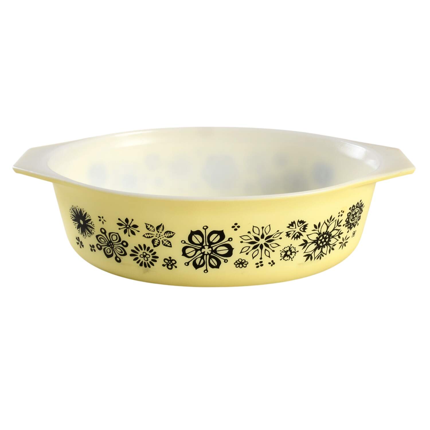 Pressed Flowers 2.5 Quart Oval Covered Casserole No Lid by Pyrex-1