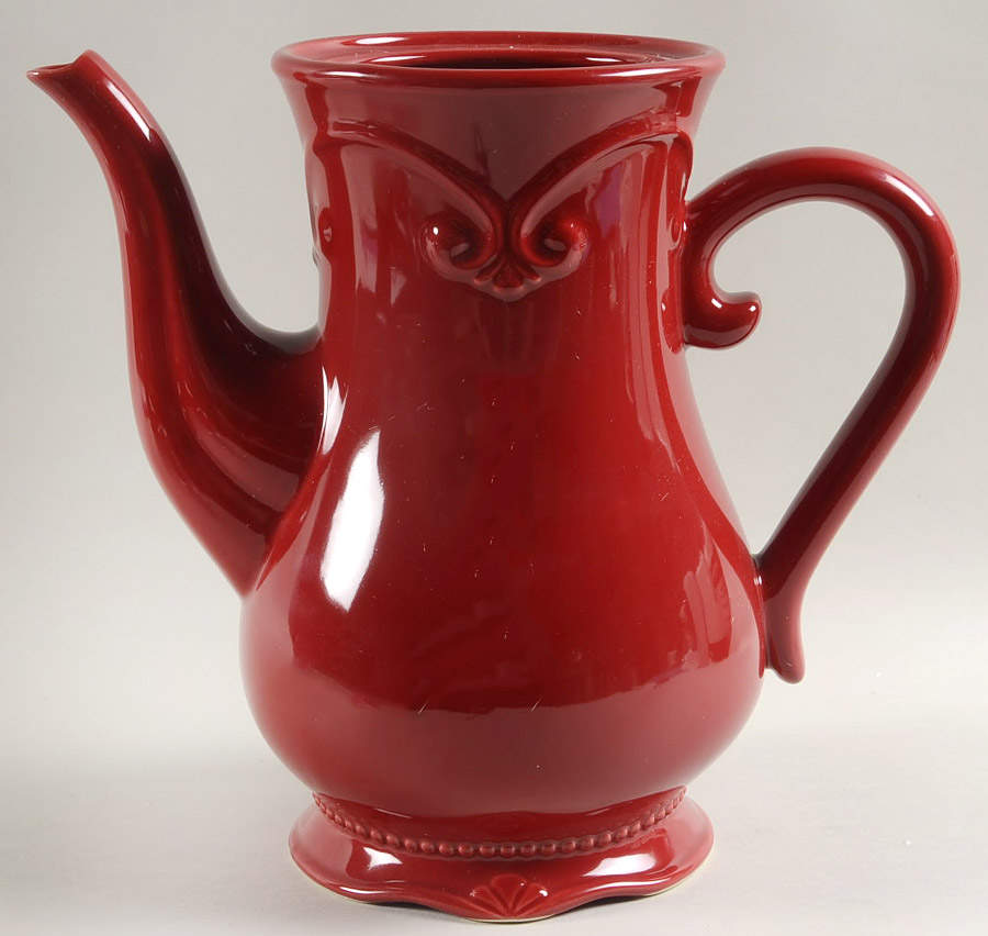 Pavillion Berry Red Coffee Pot No Lid by Princess House-1