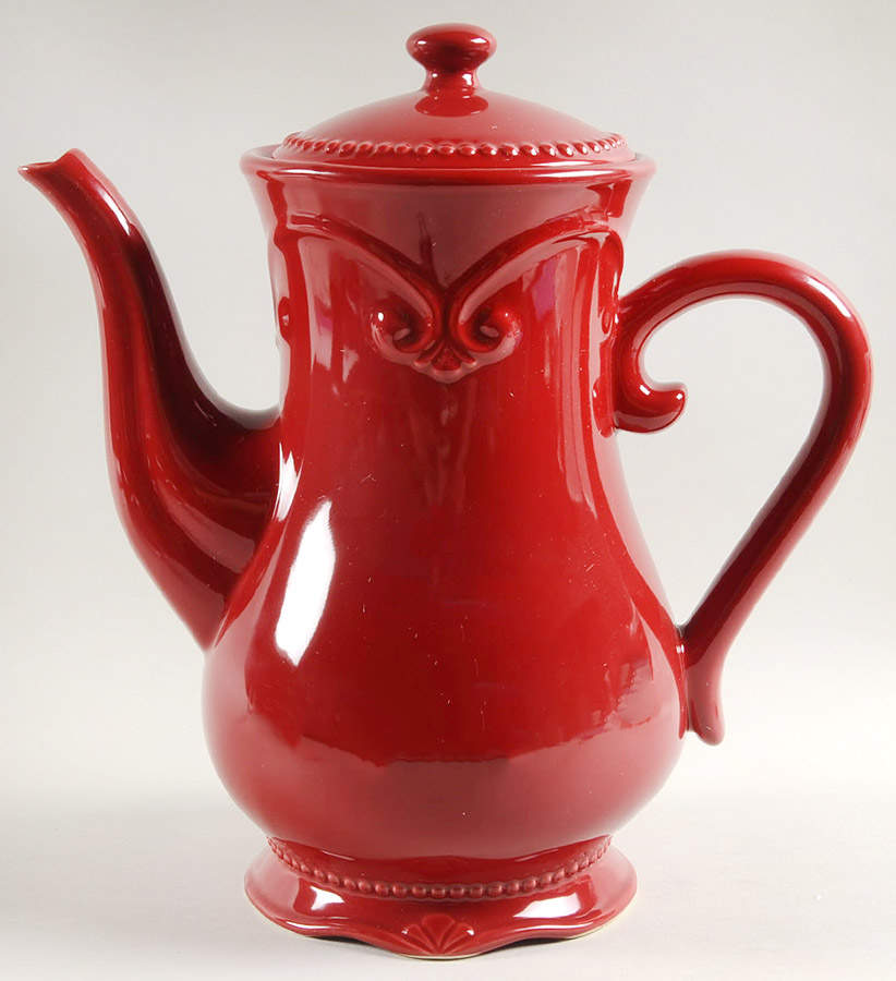 Pavillion Berry Red Coffee Pot & Lid by Princess House-1