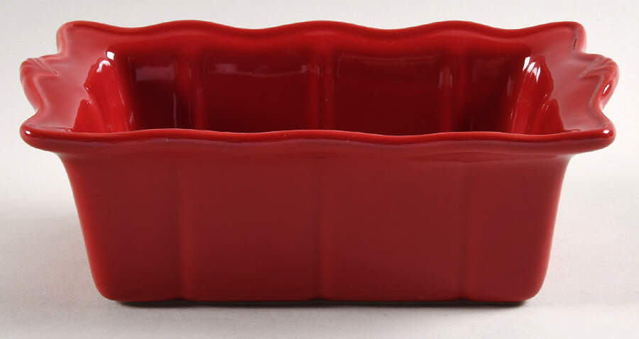 Pavillion Berry Red 7" Rectangular Baker by Princess House-1