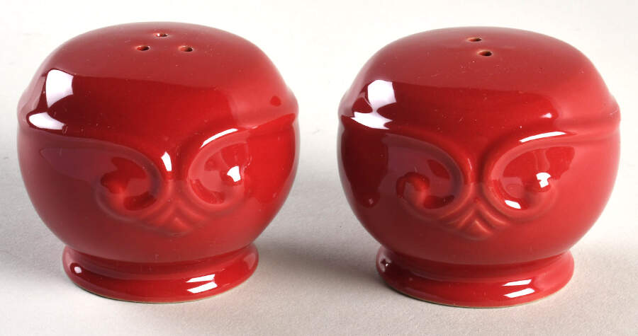 Pavillion Berry Red Salt & Pepper Set by Princess House-1