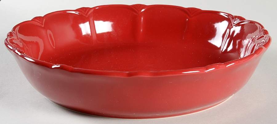 Pavillion Berry Red 12" Round Baker by Princess House-1