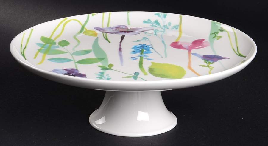 Water Garden 9" Diameter Pedestal Cake Stand by Portmeirion-1