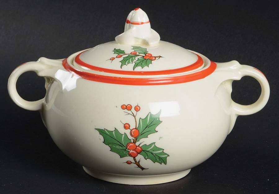 PLU4 Sugar Bowl & Lid by Plummer (NY)-1