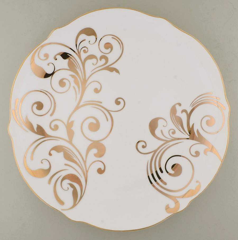 Elegant Scroll Dinner Plate by Pier 1-1