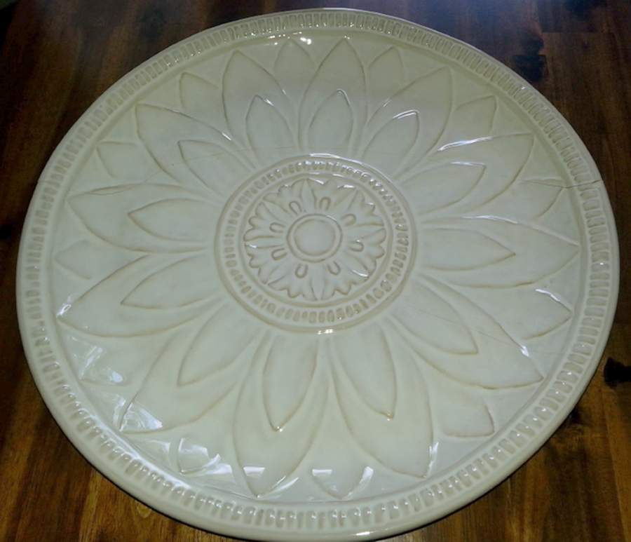 Juliette Celadon 18" Chop Plate (Round Platter) by Pottery Barn China-1
