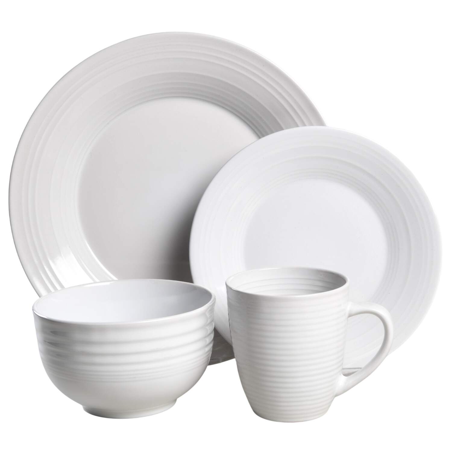 Sierra Gloss White 4 Piece Place Setting by Pfaltzgraff-1
