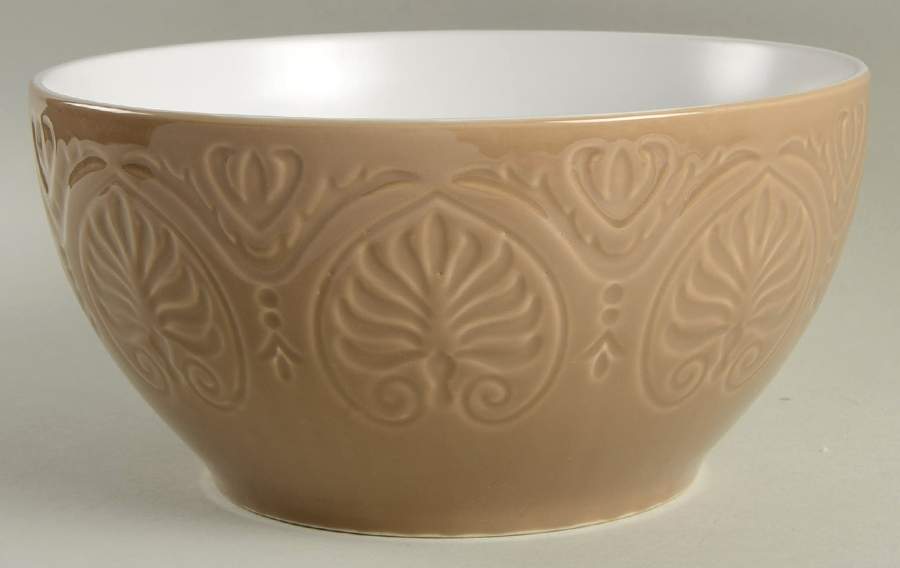 Dolce Latte (Tan) 9" Round Vegetable Bowl by Pfaltzgraff-1