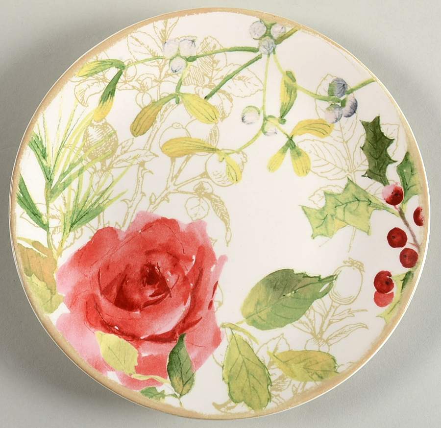 Holiday Floral Salad Plate by Paula Deen-1