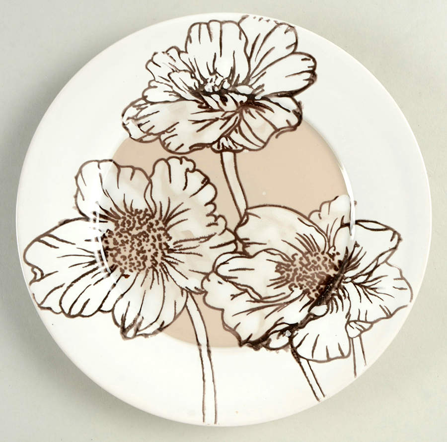 Alexa Taupe Salad Plate by Pfaltzgraff-1