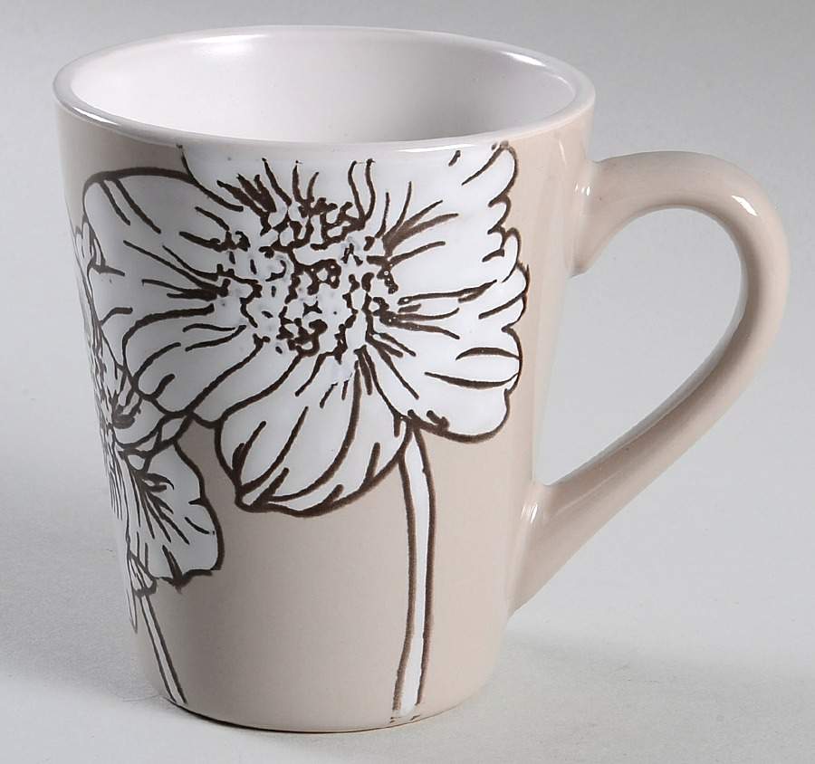 Alexa Taupe Mug by Pfaltzgraff-1