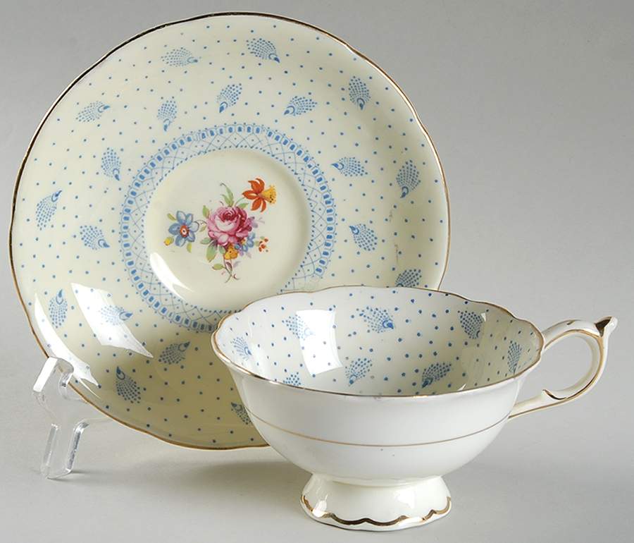 Peacock Footed Cup & Saucer Set by Paragon-1
