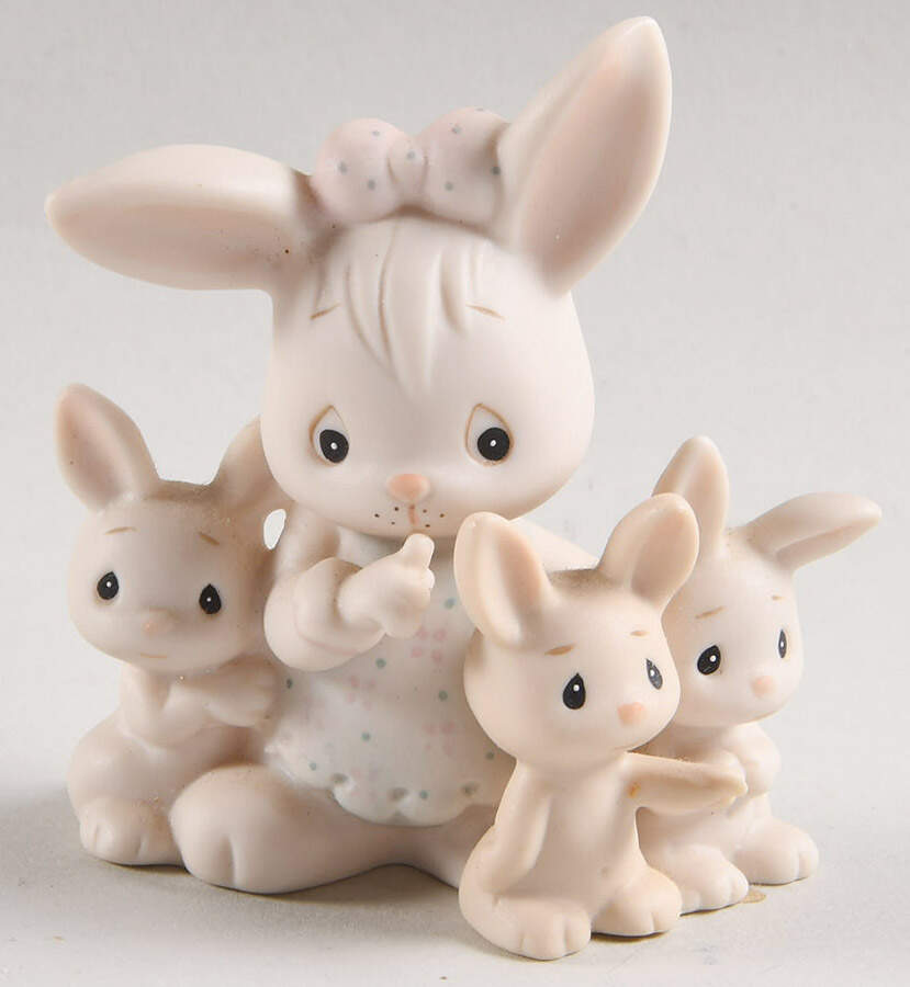 Some Bunny's Sleeping Flower-Some Bunny's Sleeping - Flower Trademark, No Box by Precious Moments-1