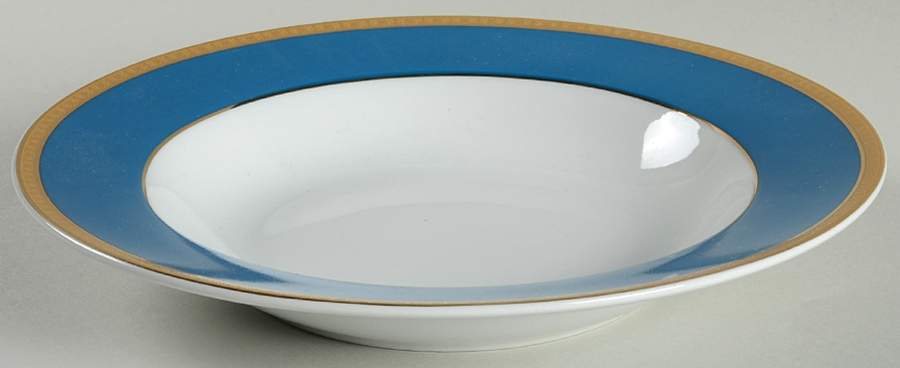 PLX3 Blue Rim Soup Bowl by Palate & Plate-1