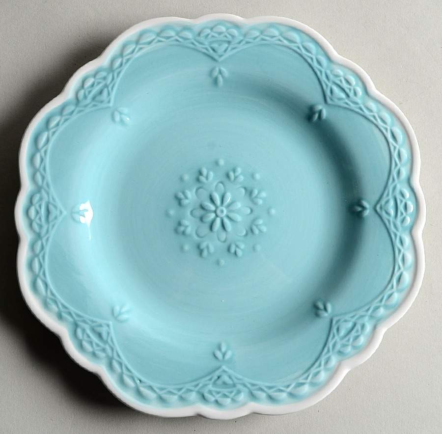 Lacy Aqua Blue Salad/Dessert Plate by Pier 1-1