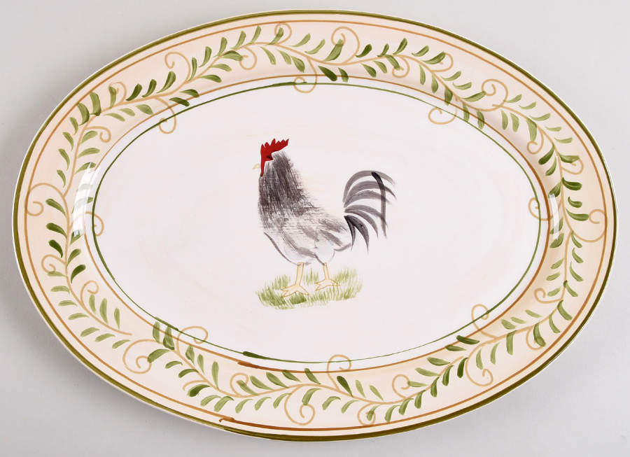Country Cottage 14" Oval Serving Platter by Pfaltzgraff-1