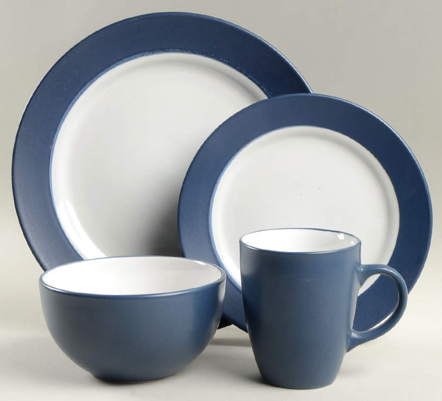 Harmony Cobalt Blue 4 Piece Place Setting by Pfaltzgraff-1