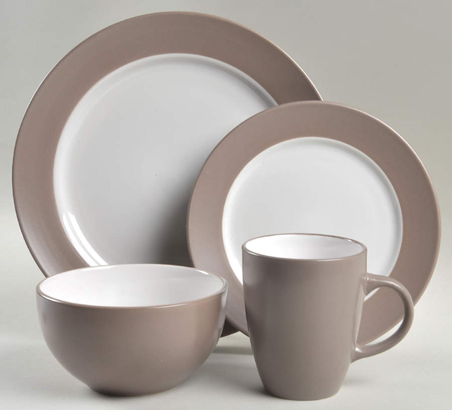 Harmony Taupe 4 Piece Place Setting by Pfaltzgraff-1