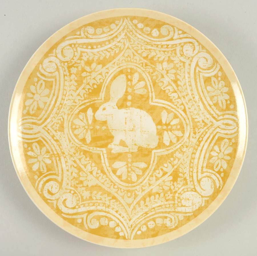 Graphic Bunny Salad Plate by Pottery Barn China-1