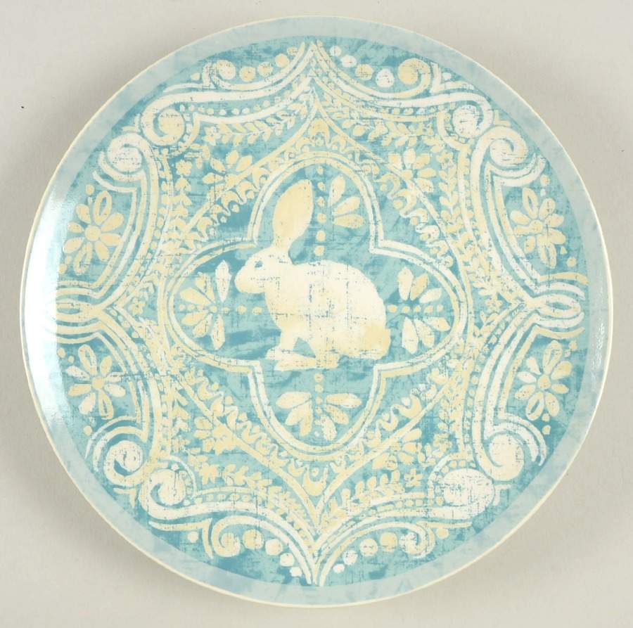 Graphic Bunny Salad Plate by Pottery Barn China-1