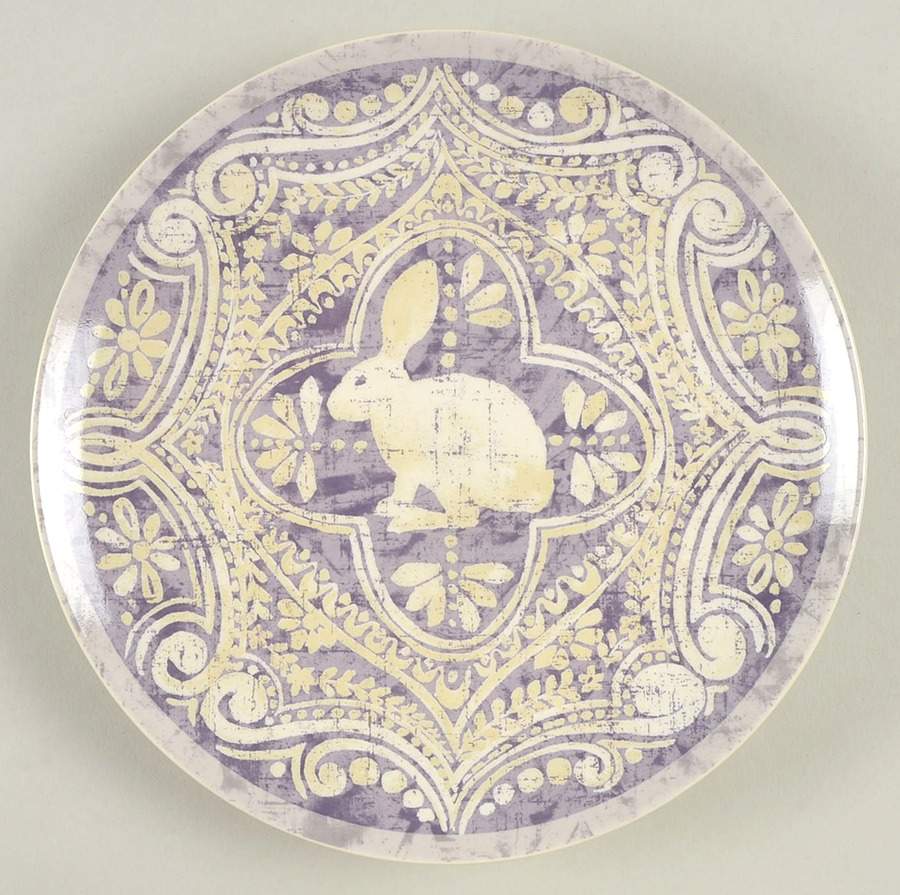 Graphic Bunny Salad Plate by Pottery Barn China-1