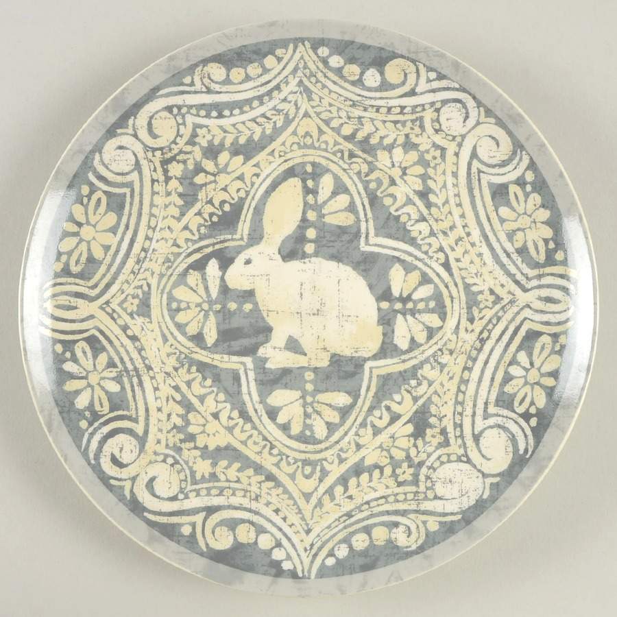 Graphic Bunny Salad Plate by Pottery Barn China-1