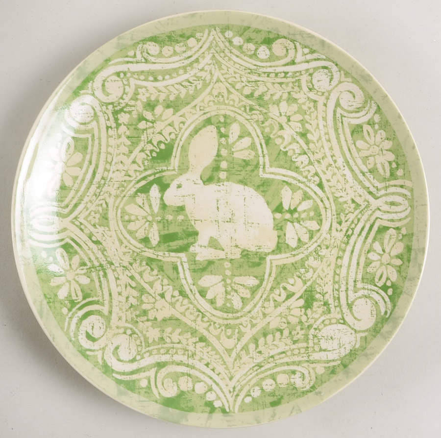 Graphic Bunny Salad Plate by Pottery Barn China-1