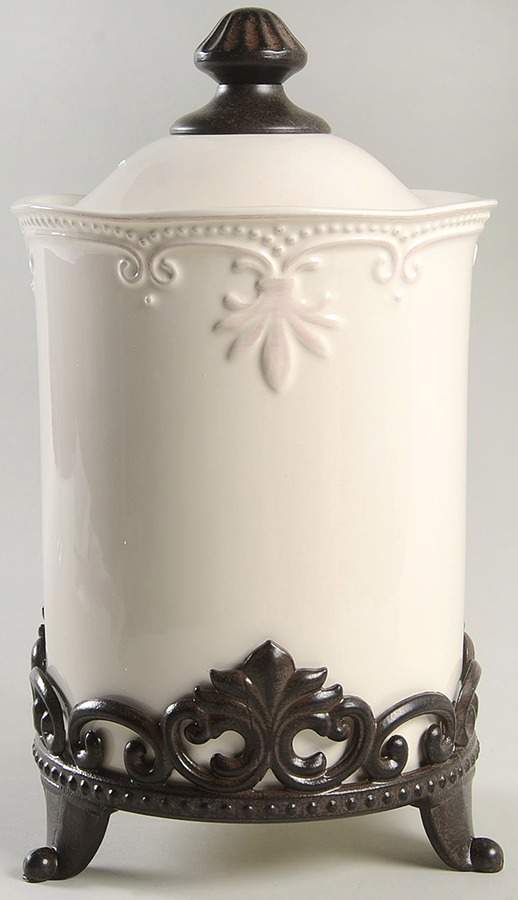 Abigail Large Canister W/Metal Base by Pier 1-1