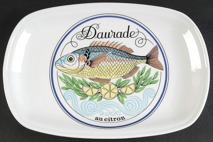 Bistro Marine Dinner Plate by Porcelaine d'Auteuil-1