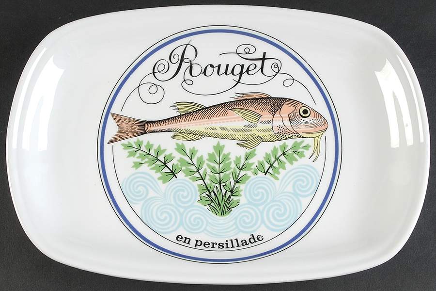 Bistro Marine Dinner Plate by Porcelaine d'Auteuil-1