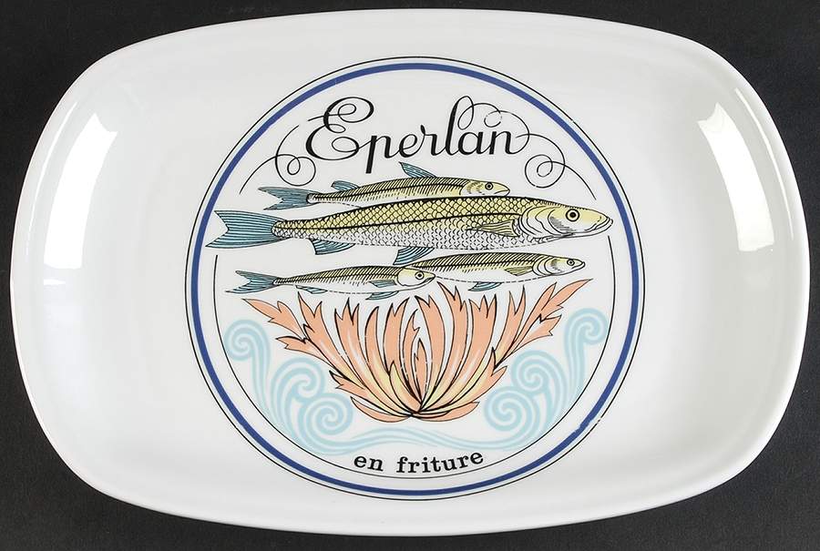 Bistro Marine Dinner Plate by Porcelaine d'Auteuil-1