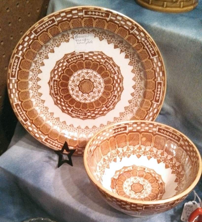 Alpine Brown Dinner Plate by Petrus Regout & Co-1