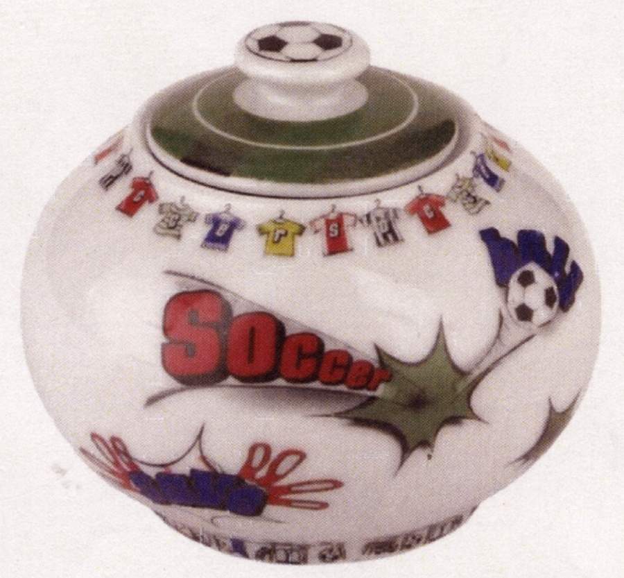 Soccer Football Sugar Bowl & Lid by Cardew Design-1
