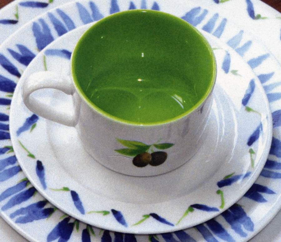 Fleur de Provence Flat Cup & Saucer Set by Pillivuyt-1