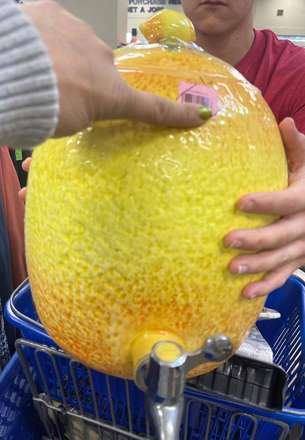Lemon Beverage Crock & Lid by Pier 1-1