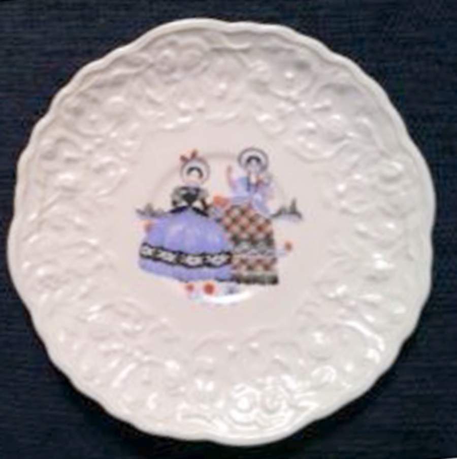 Crinoline Ladies Saucer by Pope Gosser-1