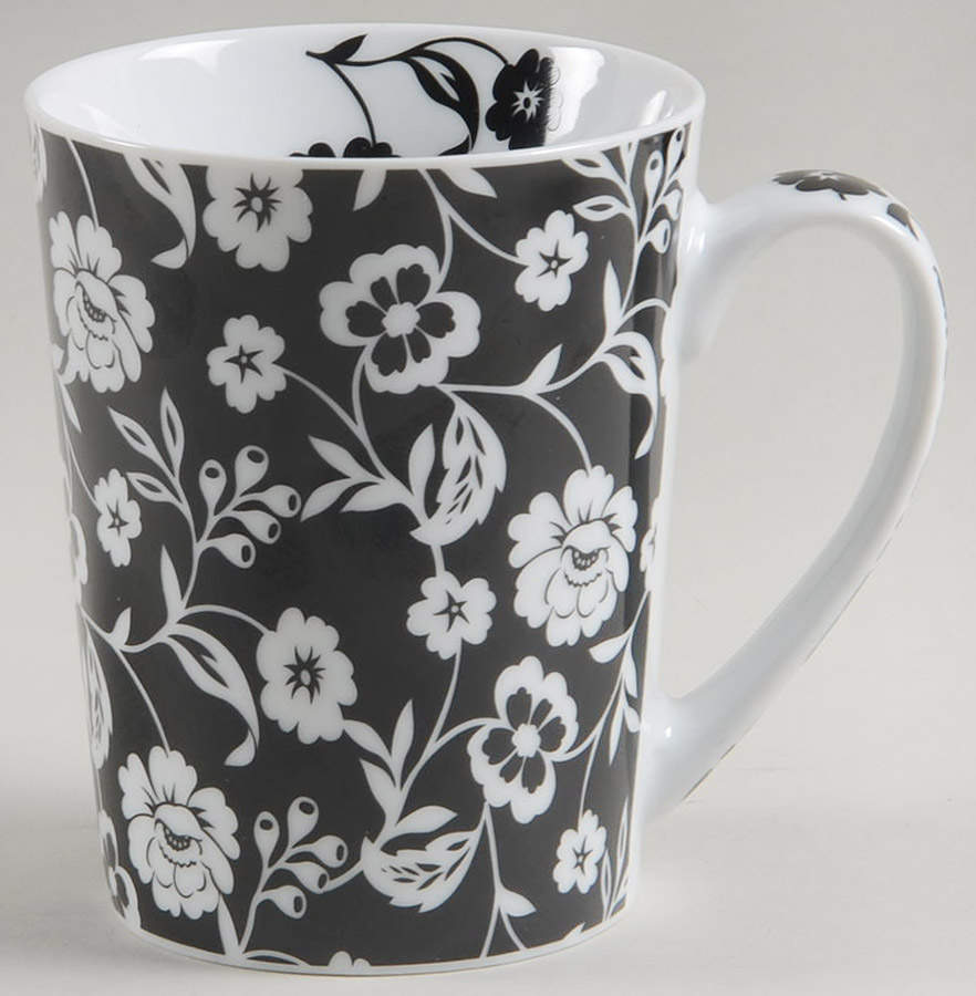 Flowers Black and White Mug by PaperProducts Design-1