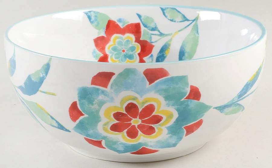 Floral Medallion 8" Round Vegetable Bowl by Pfaltzgraff-1