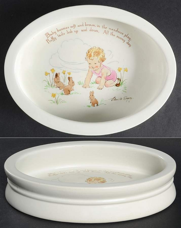 Playtime Series 8" Oval Baby Plate by Paragon-1