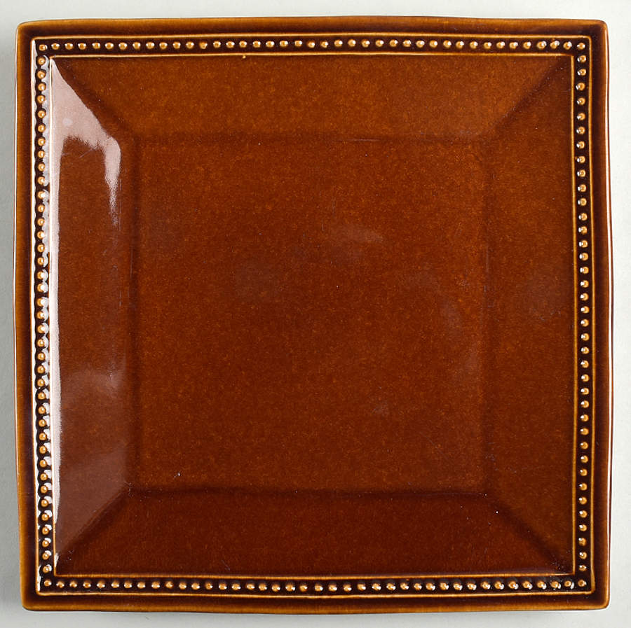 Spice Route Toffee Square Dinner Plate by Pier 1-1